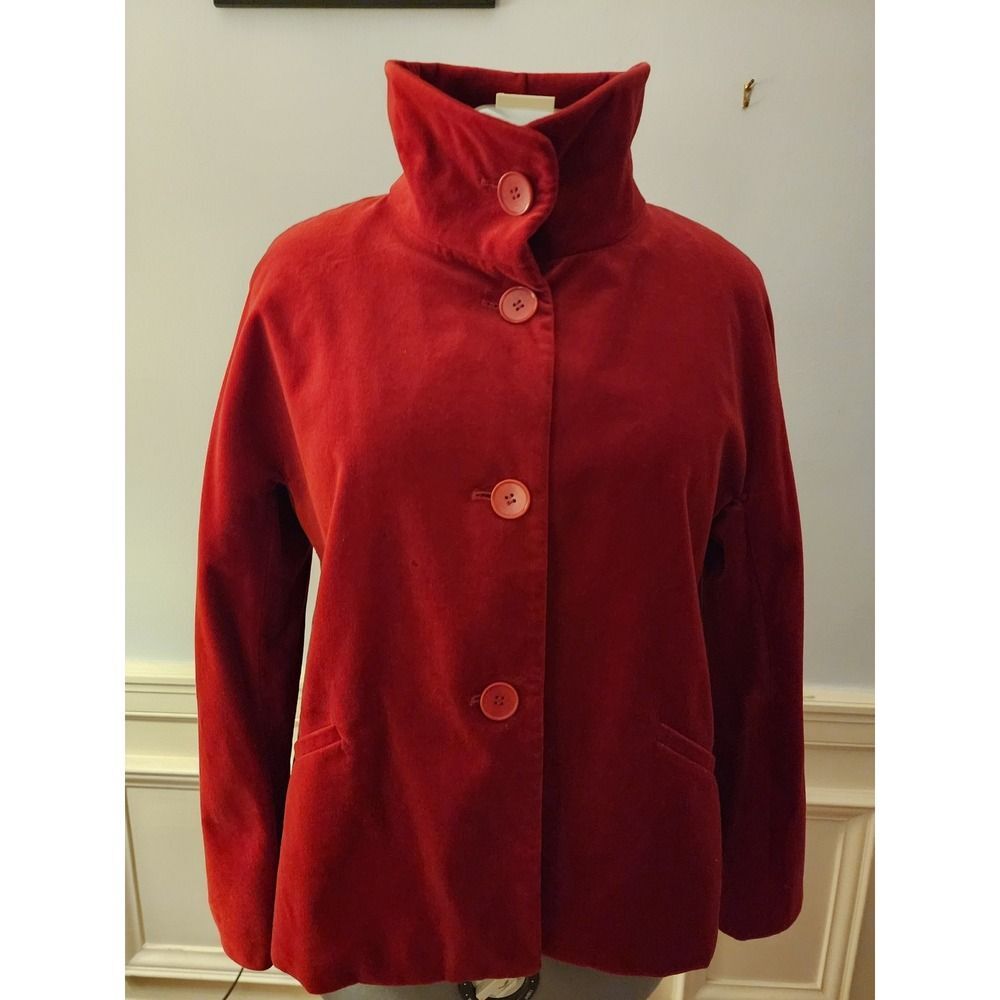Talbots Red Velvet Jacket size 12P - Picture 7 of 10